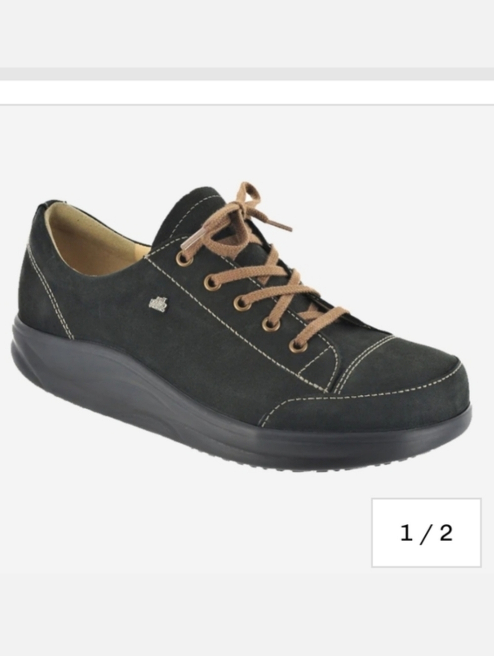Finn Comfort Ikebukuro Black Rodeobuk Finnamic Oxford Lace Shoe Women's 5.5